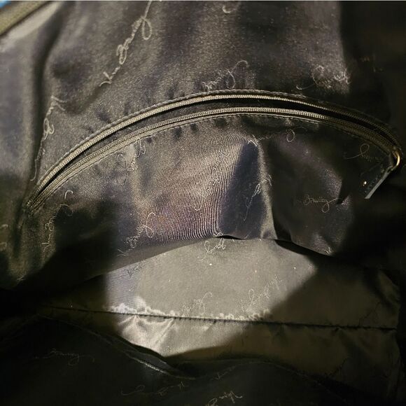 VERA BRADLEY Large Zippered Blue/Orange Printed Tote Bag - Picture 8 of 9